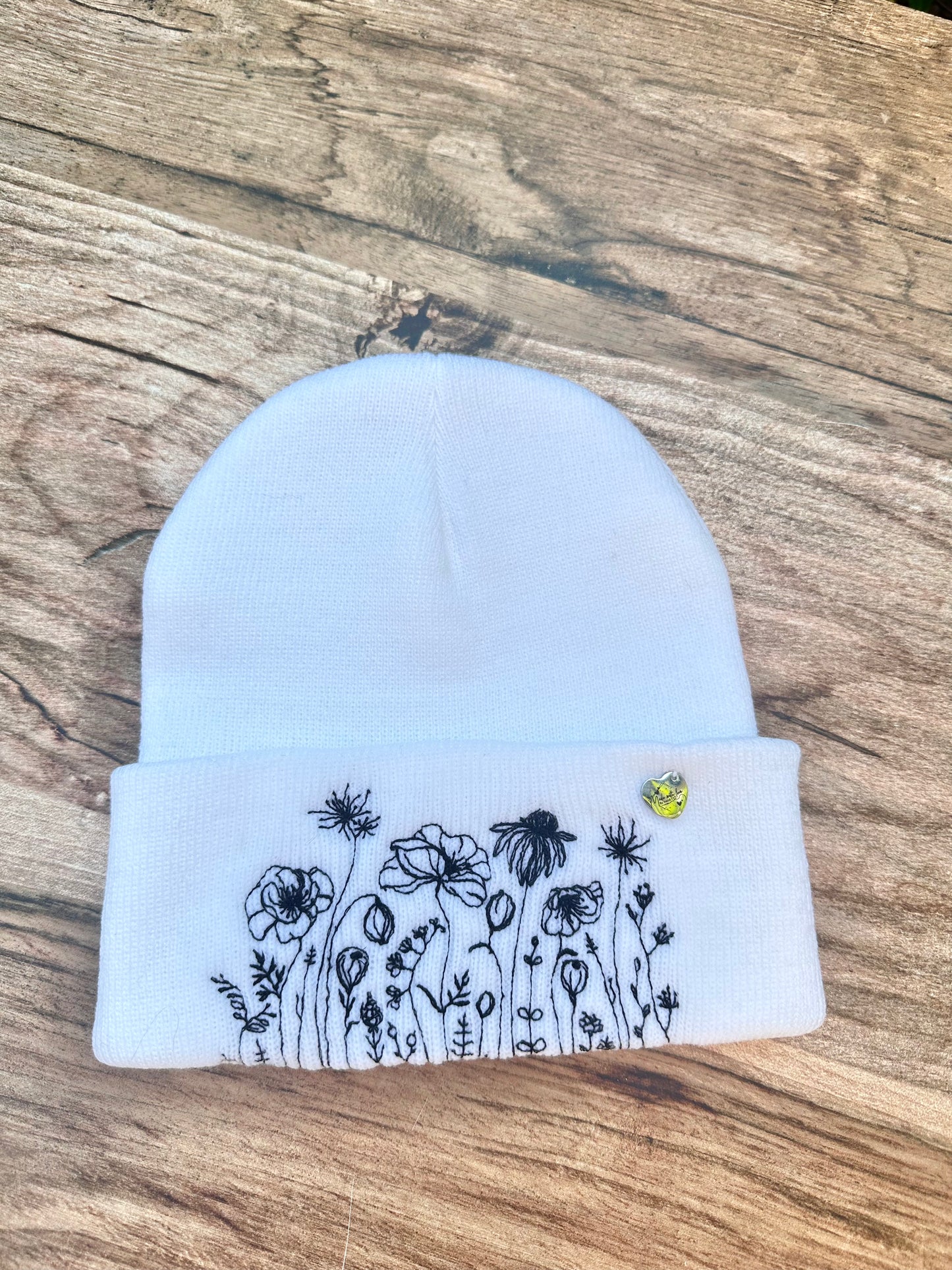 Black and white flower