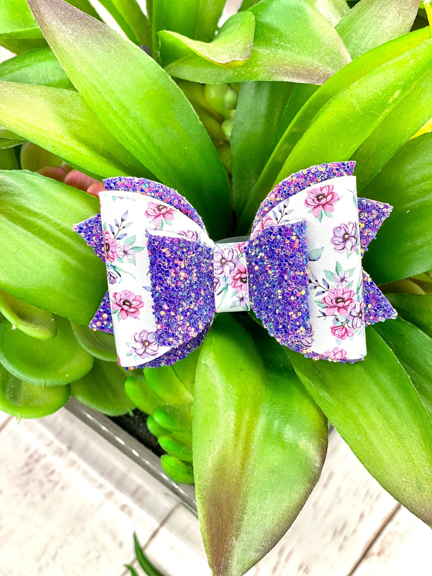 Pink Floral bow