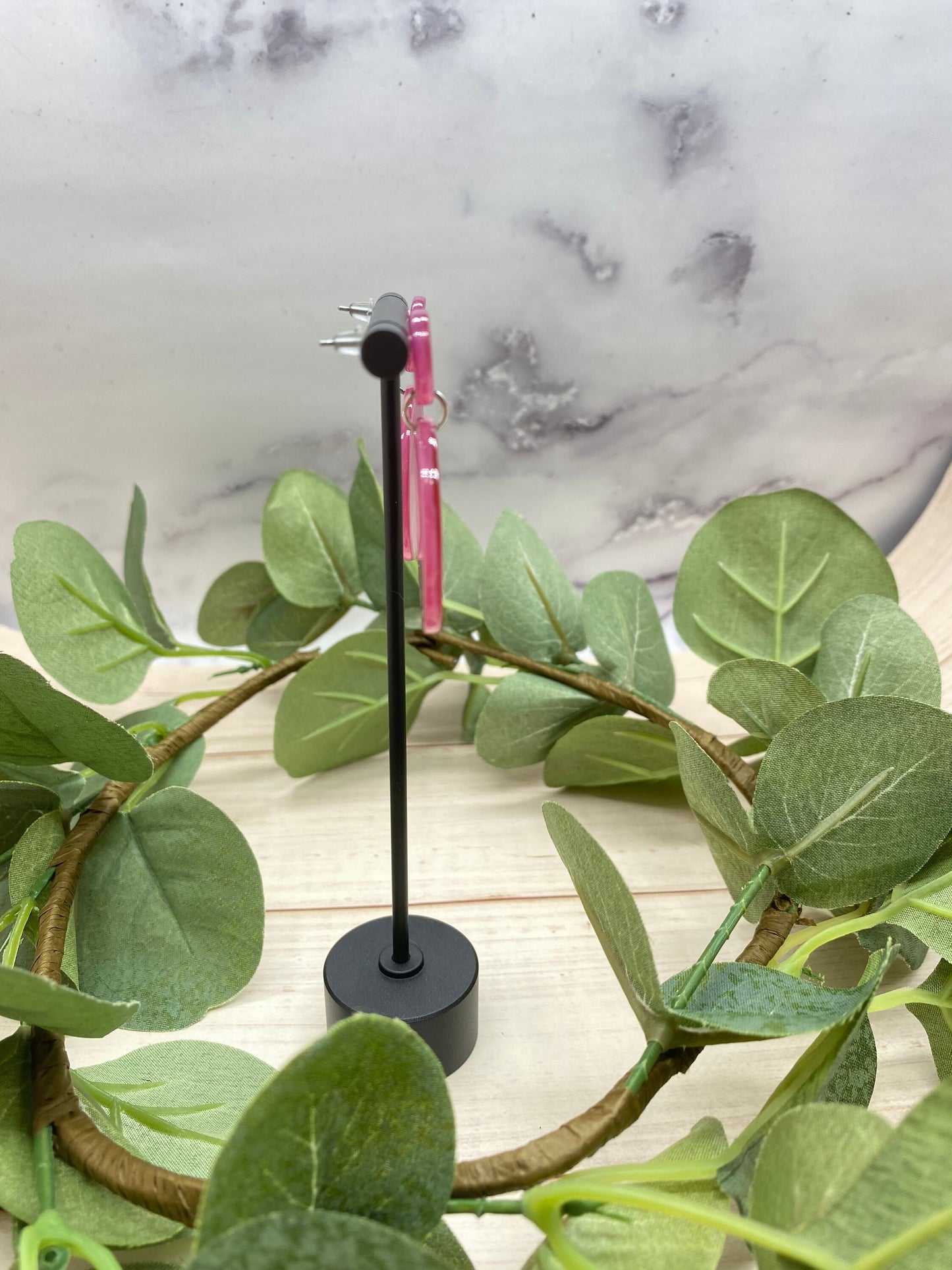 Orchid acrylic earrings