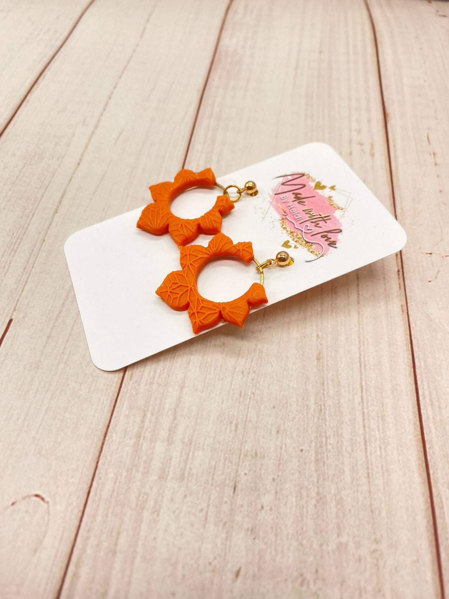 Burn orange sun hoops