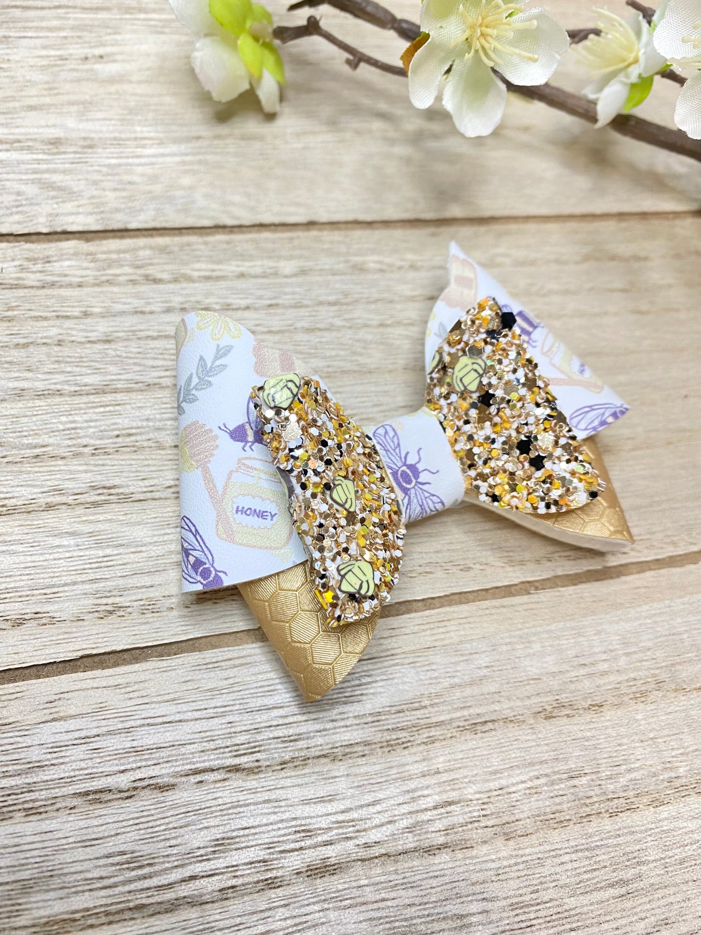 Golden bee bow