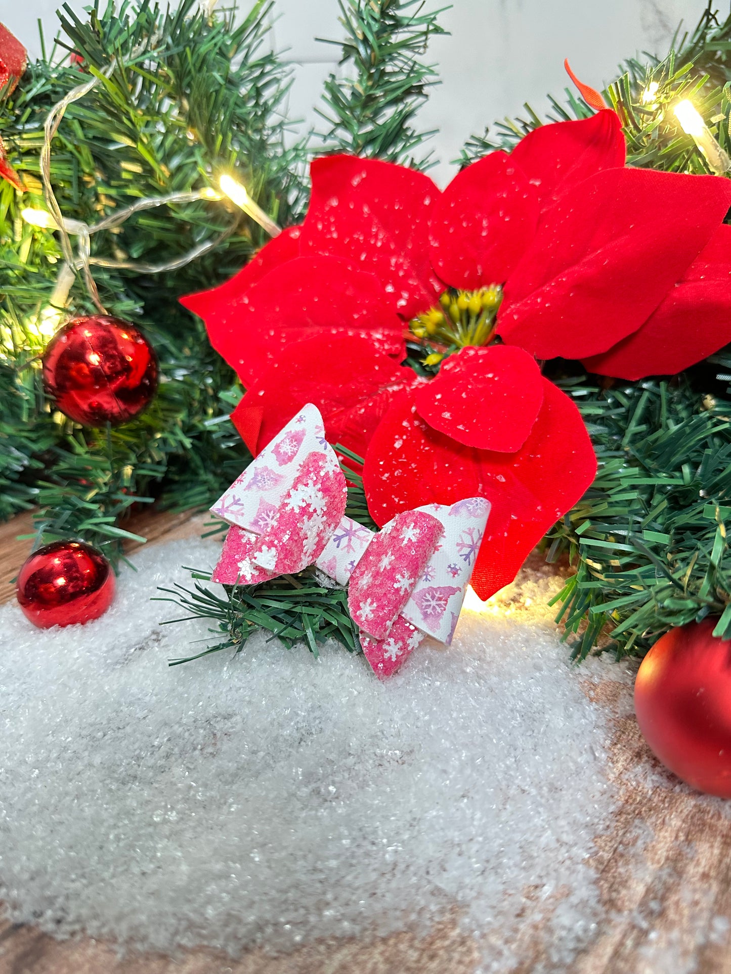 Pink Christmas bow