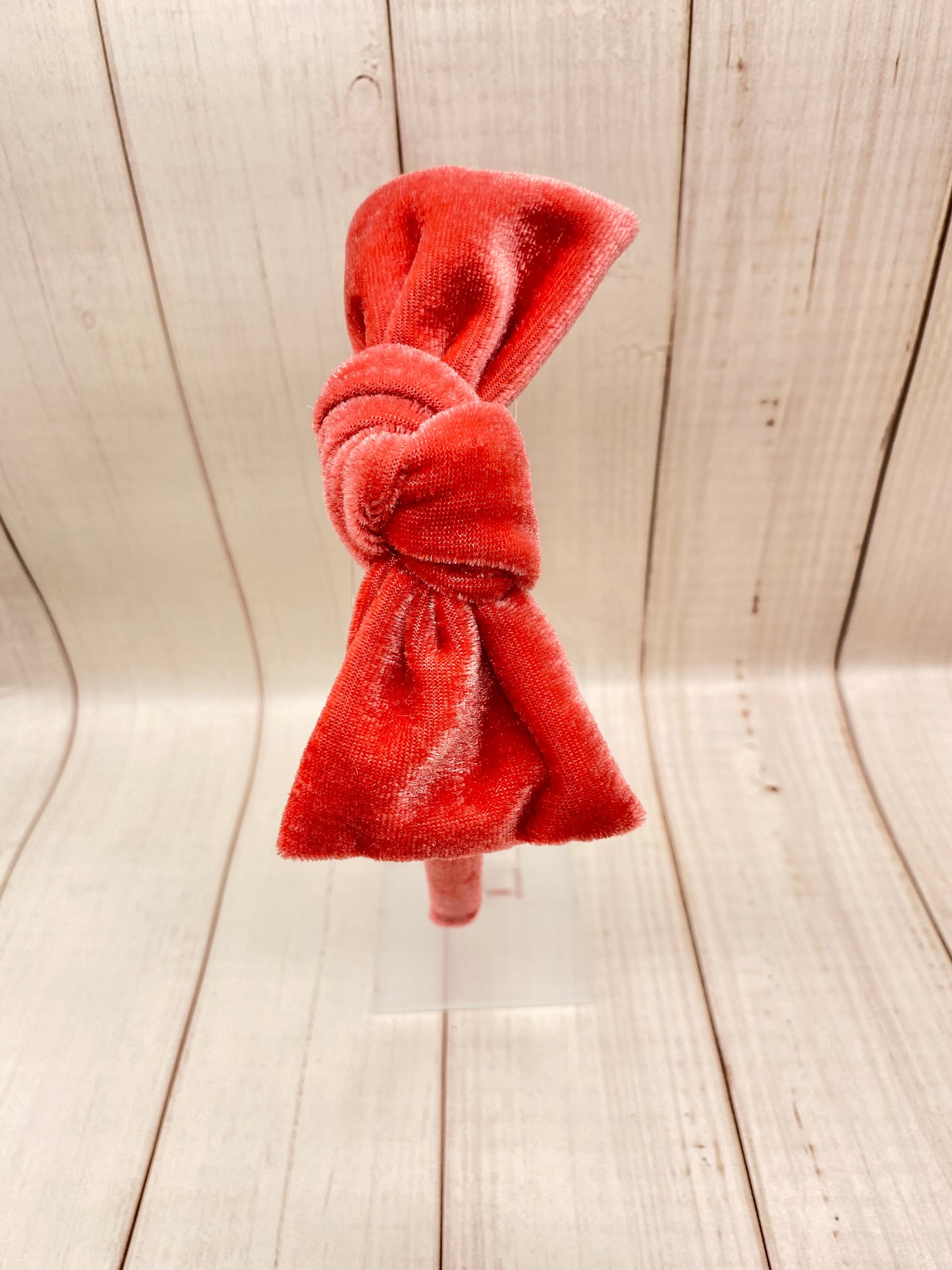 Coral Velvet Headband