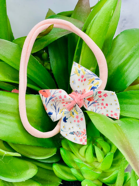 2” Vintage floral baby head band