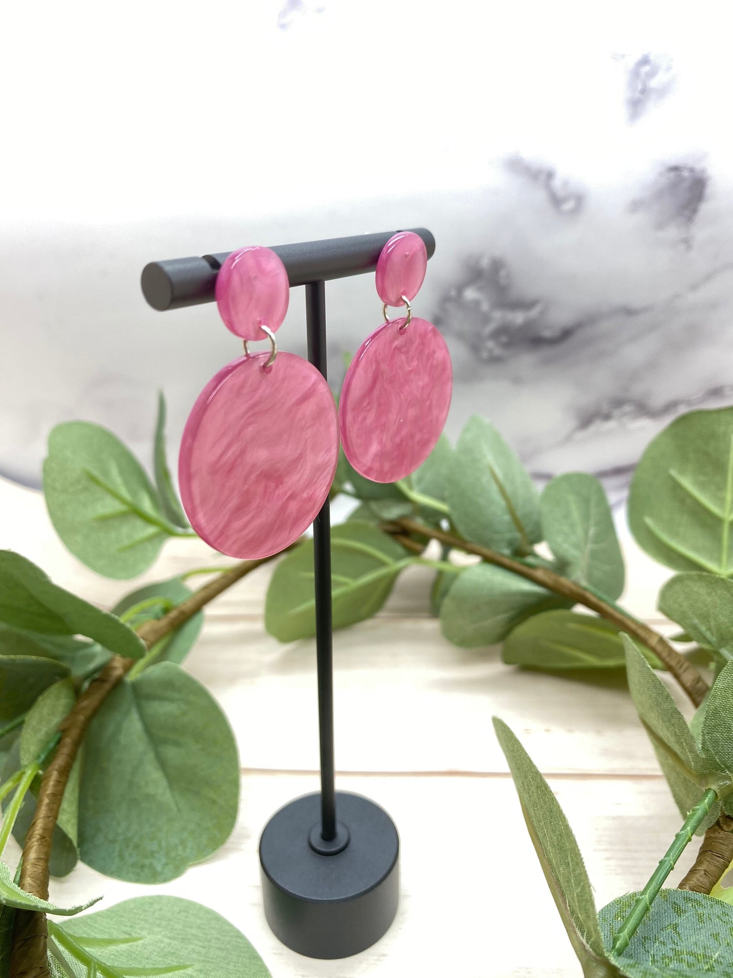 Orchid acrylic earrings