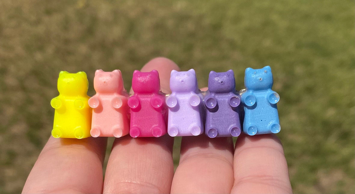Gummy bears resin hair clip