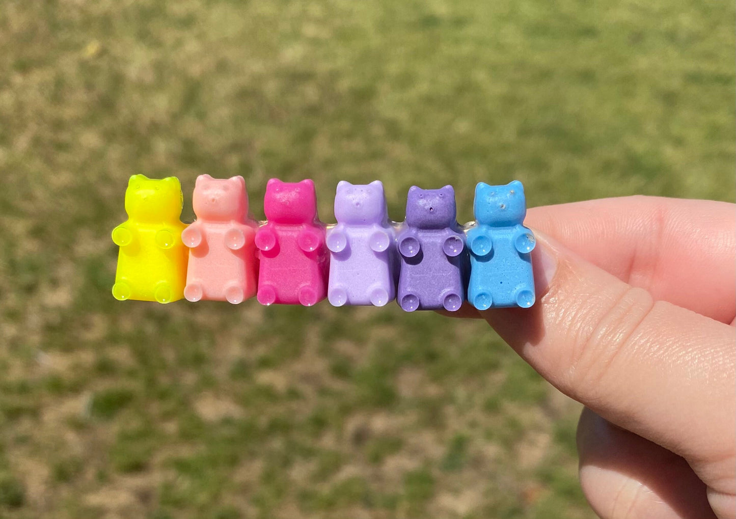 Gummy bears resin hair clip