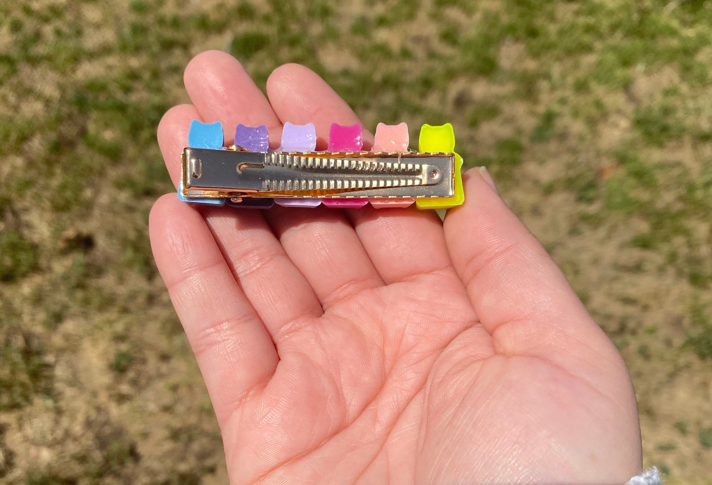 Gummy bears resin hair clip