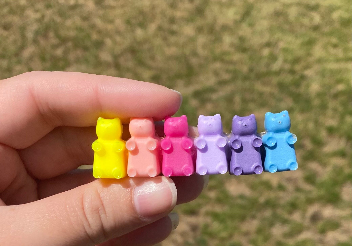 Gummy bears resin hair clip