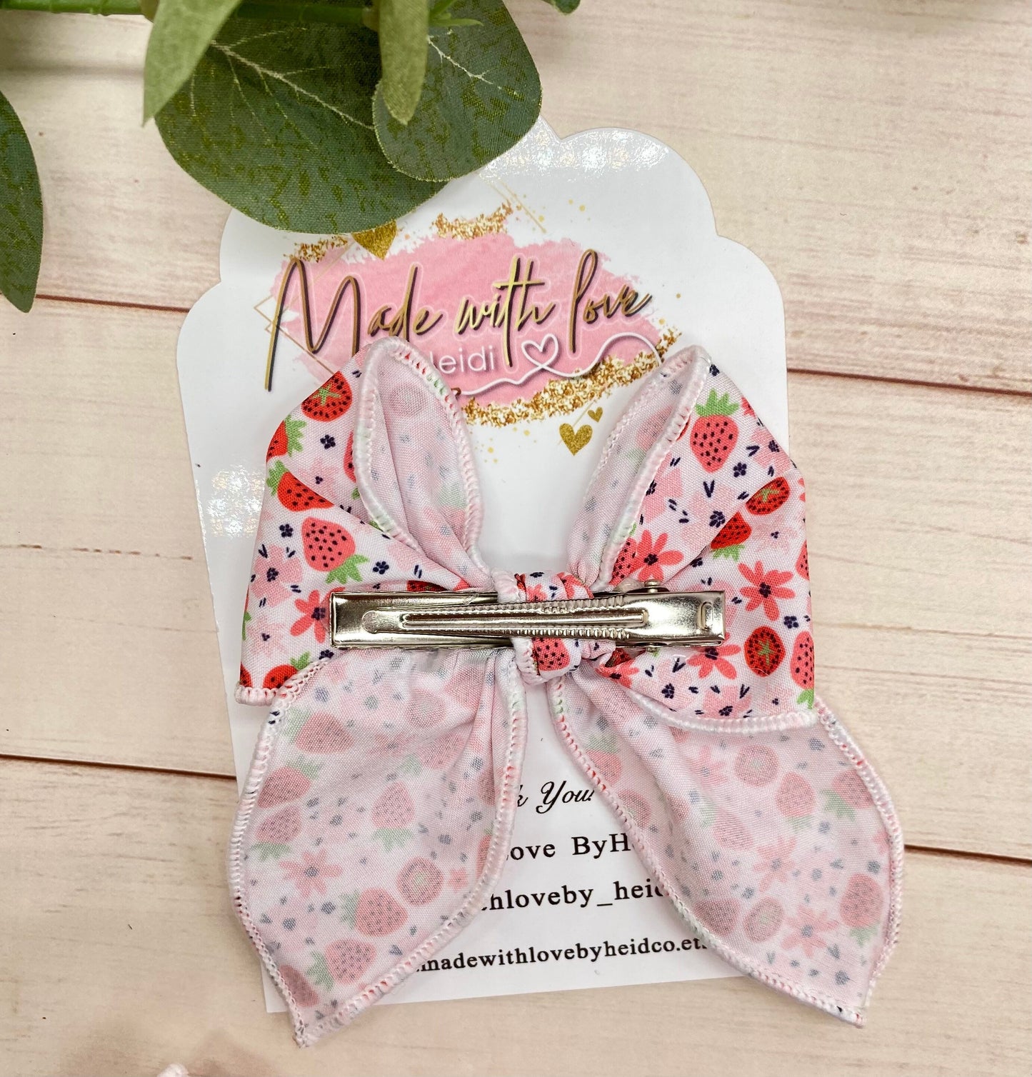 Peach sailor bow
