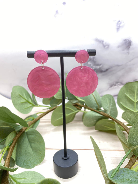 Orchid acrylic earrings