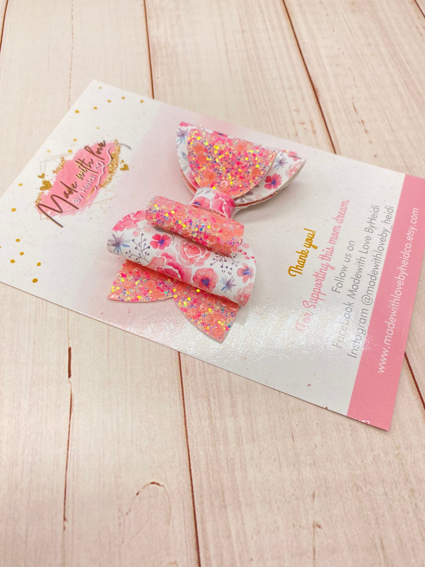 3.5” Floral hair bow