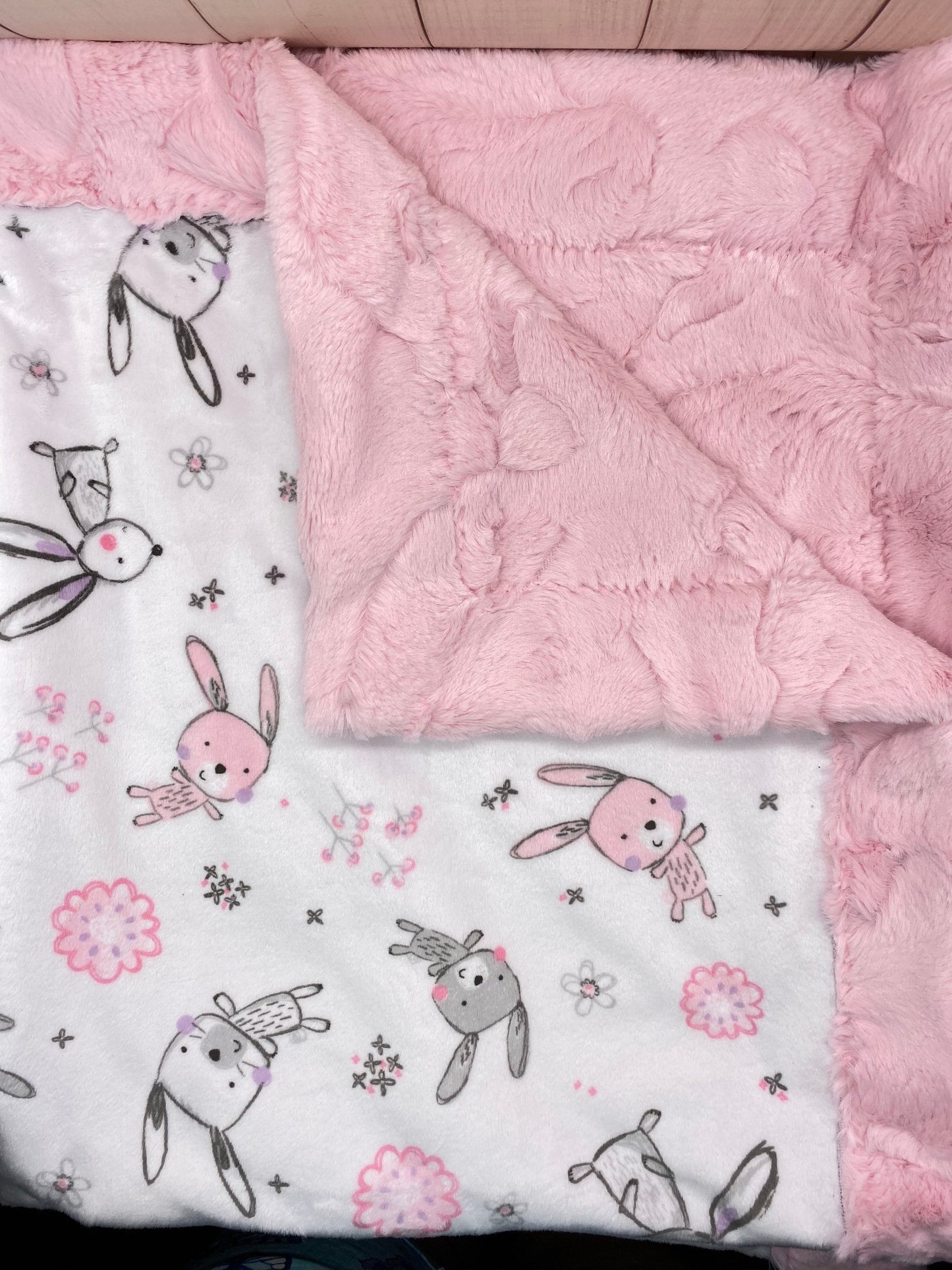 Bunny self binding blanket