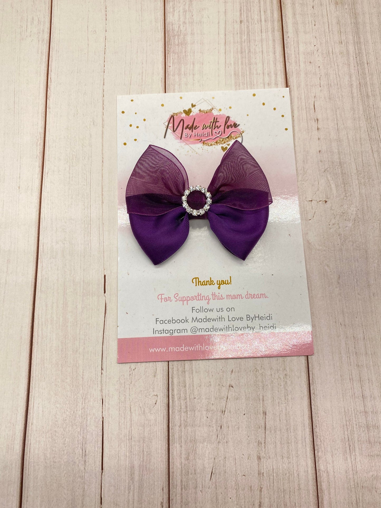Elegant Plum hair bow