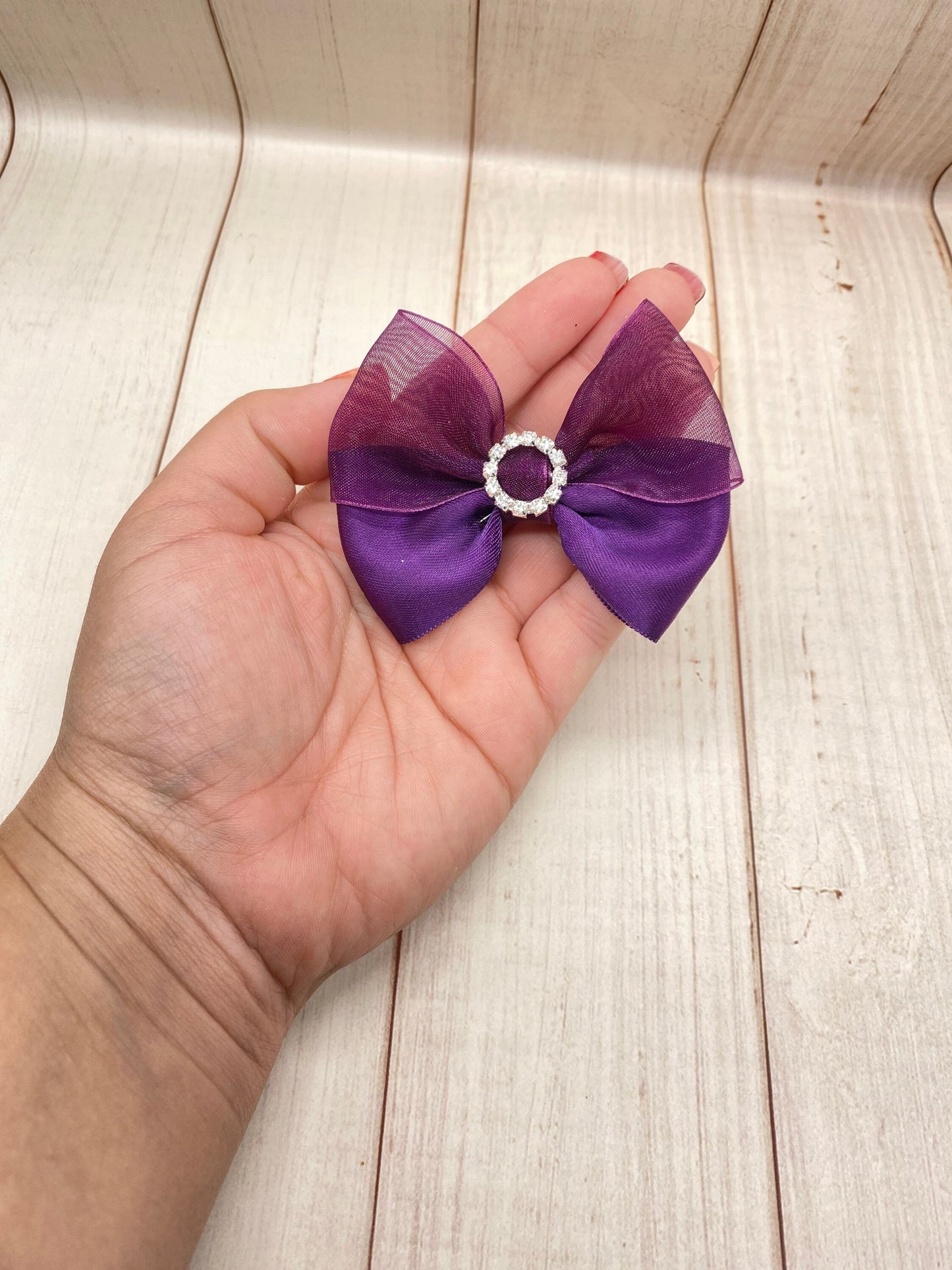Elegant Plum hair bow
