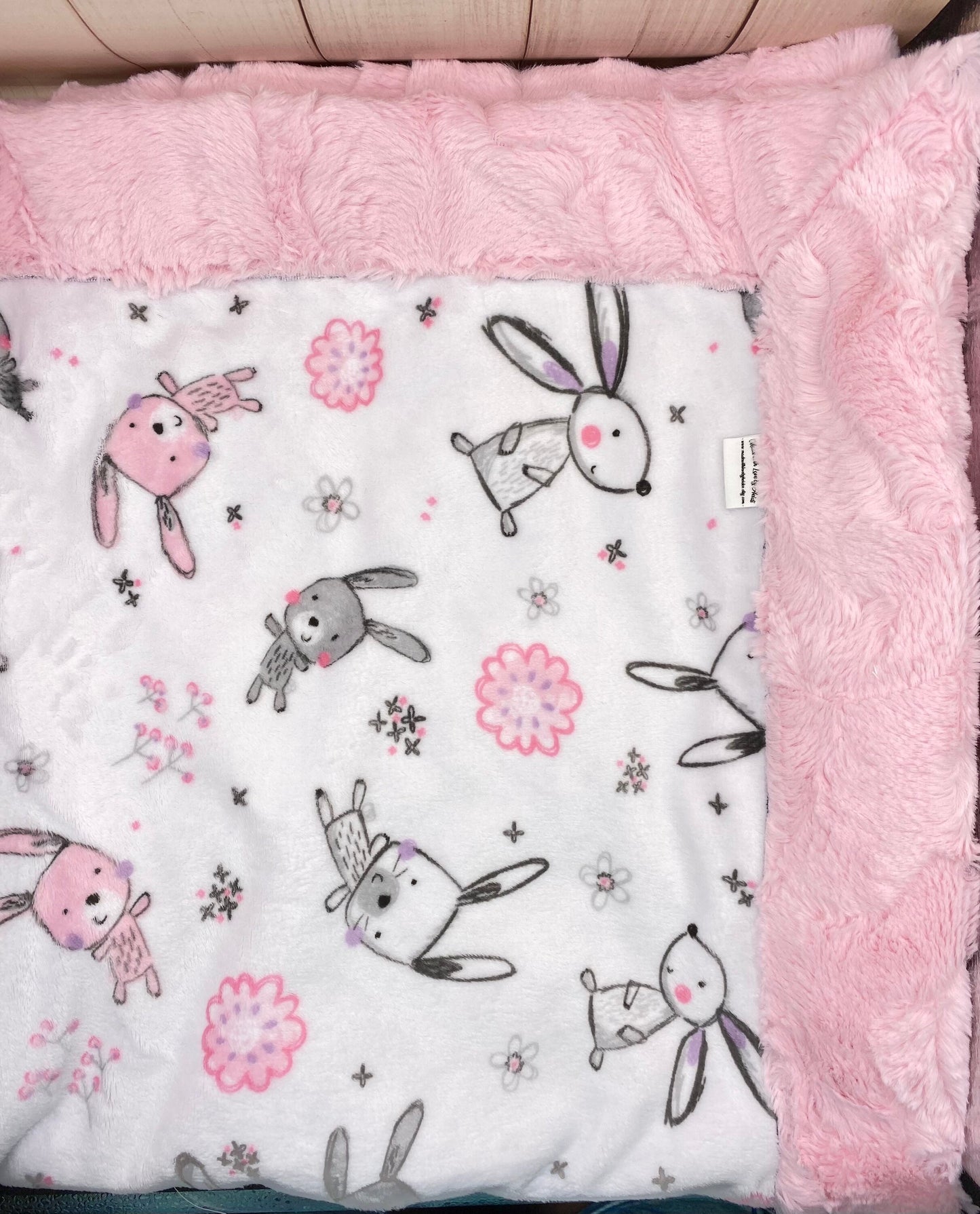 Bunny self binding blanket