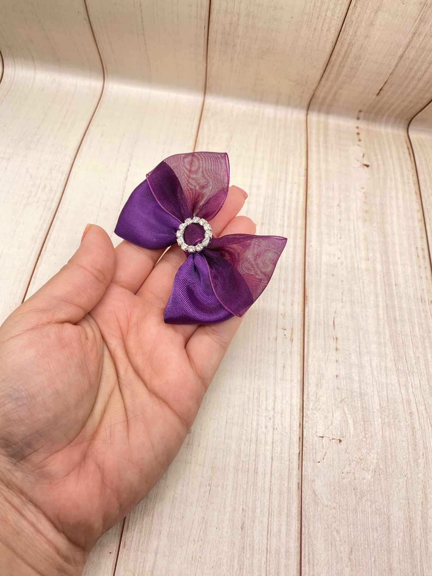 Elegant Plum hair bow