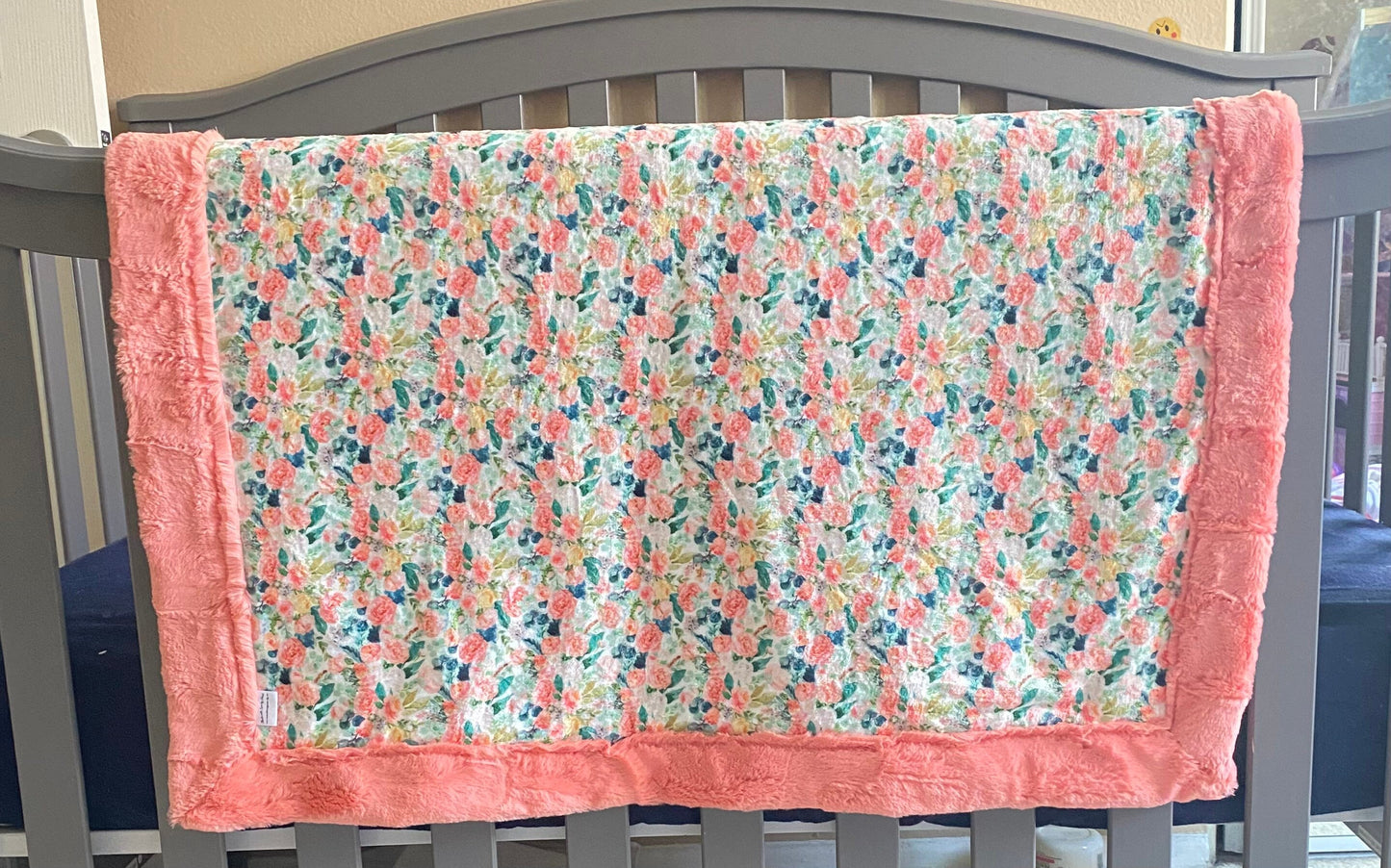 Lush Blush self binding blanket