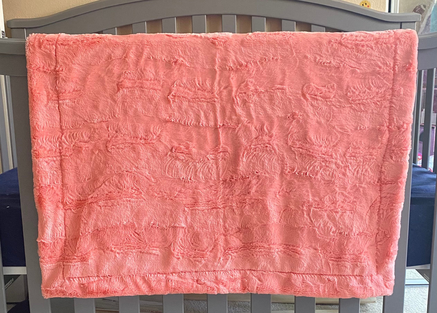 Lush Blush self binding blanket