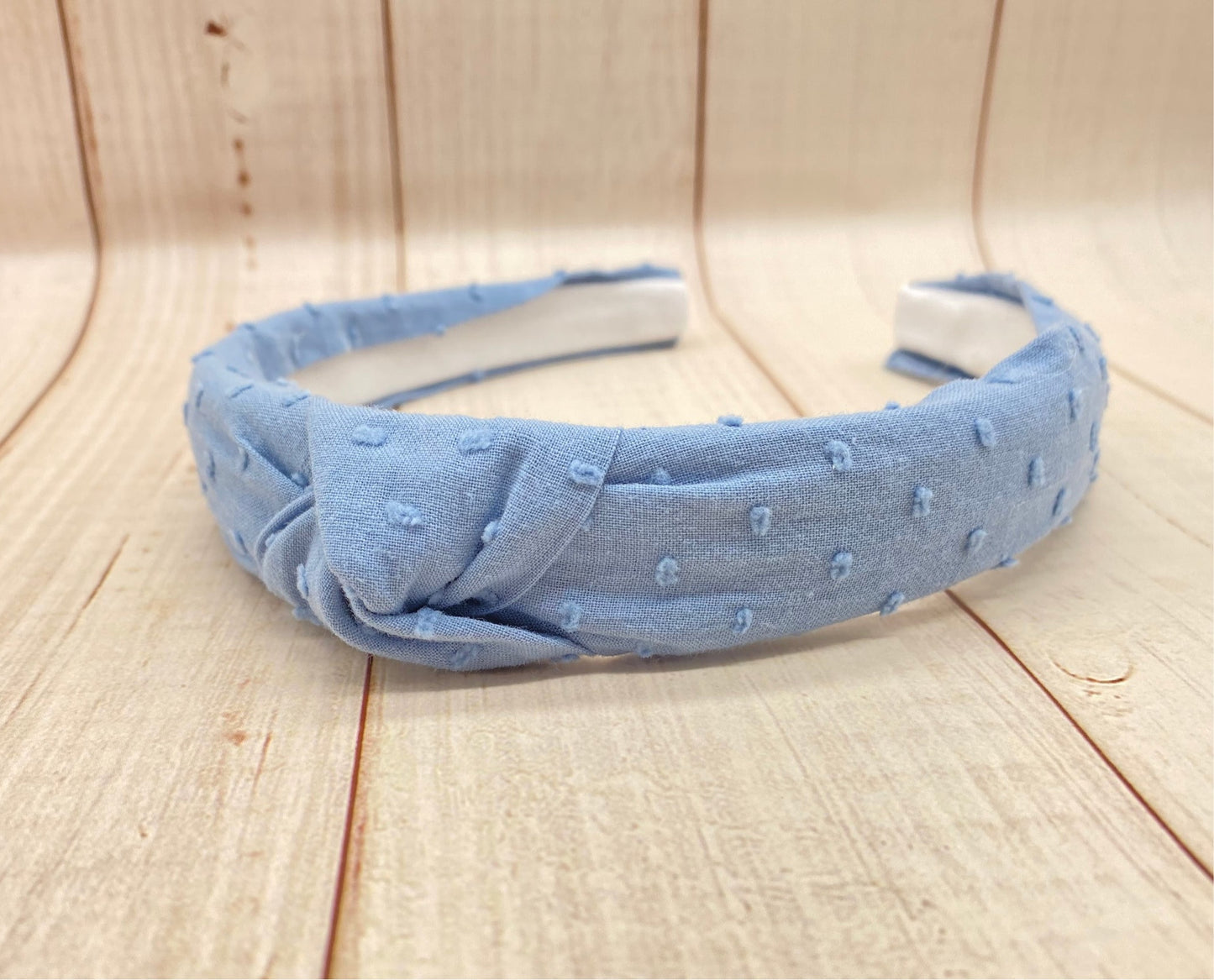 French Blue Swiss dots Headband