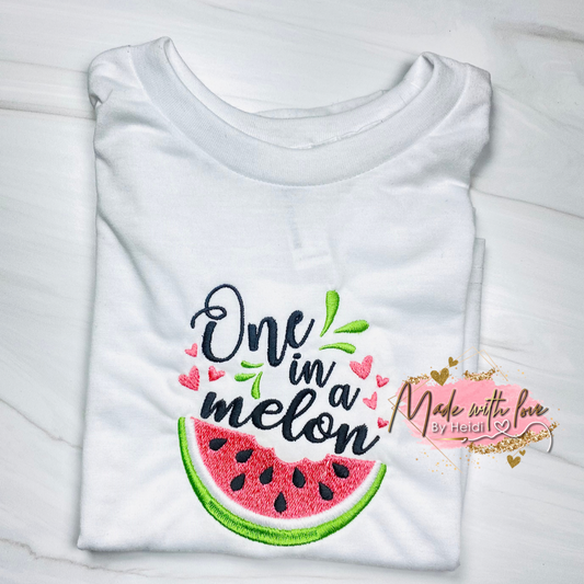 One in a melon shirt