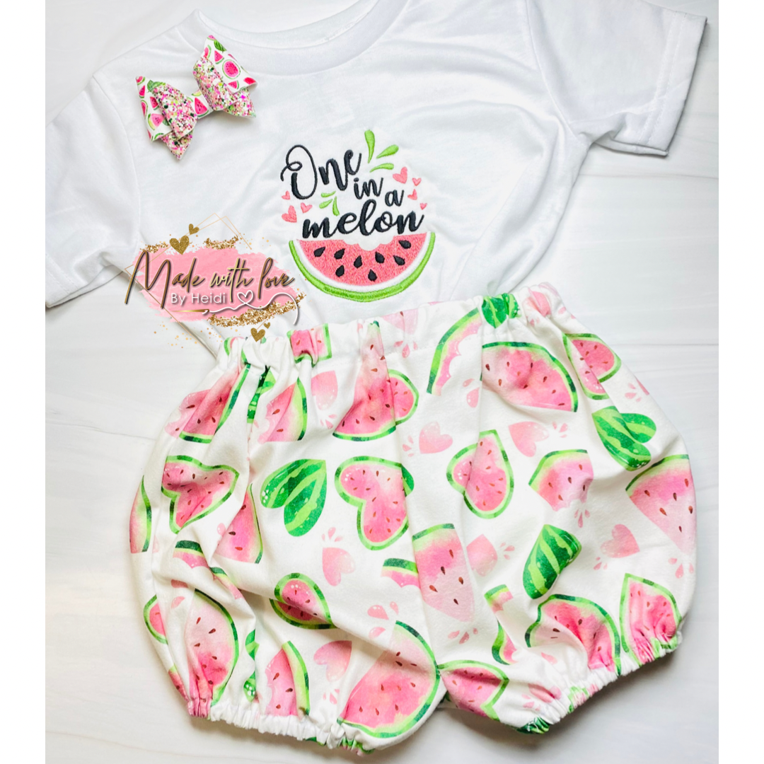 One in a melon shirt