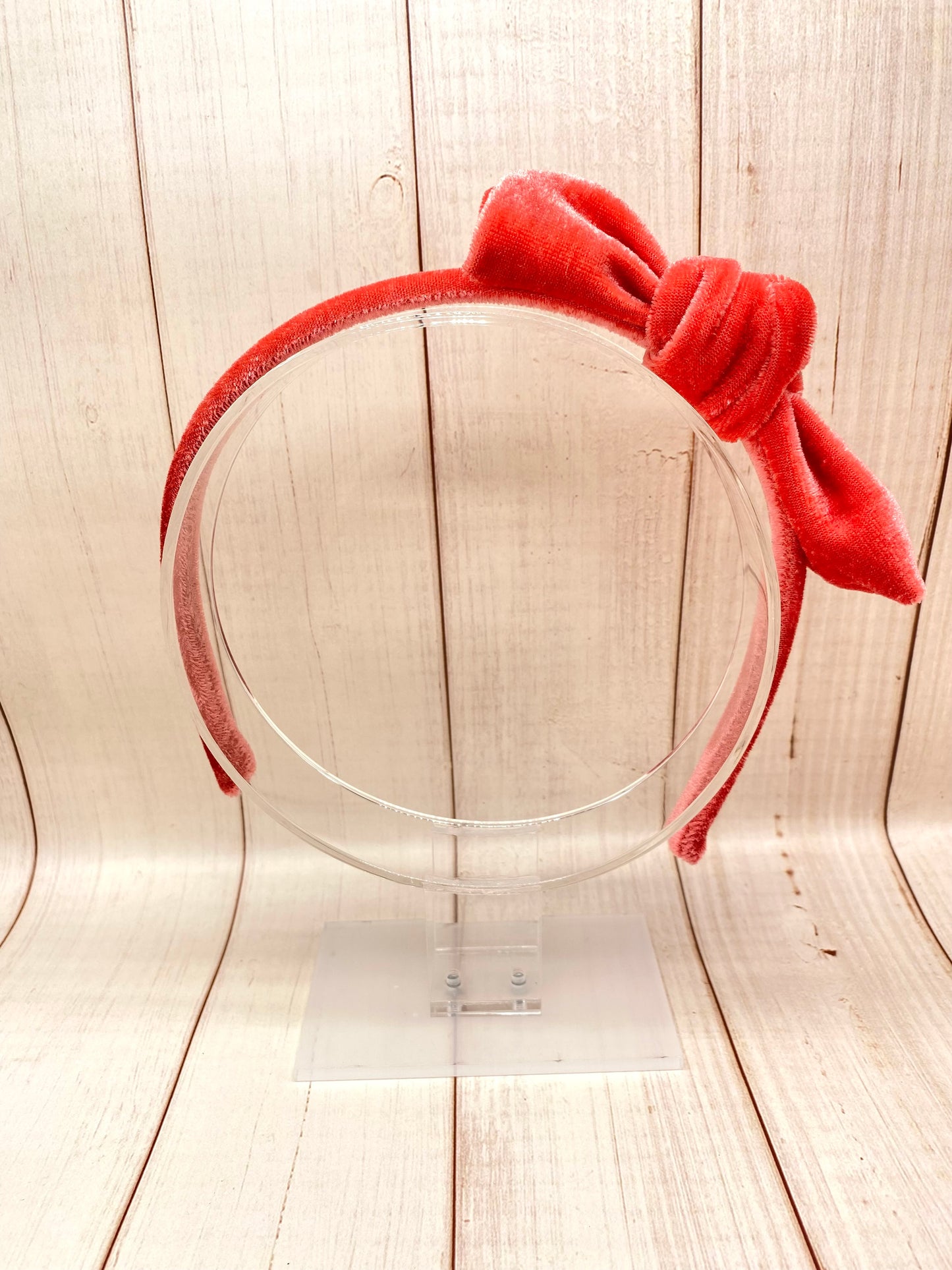 Coral Velvet Headband