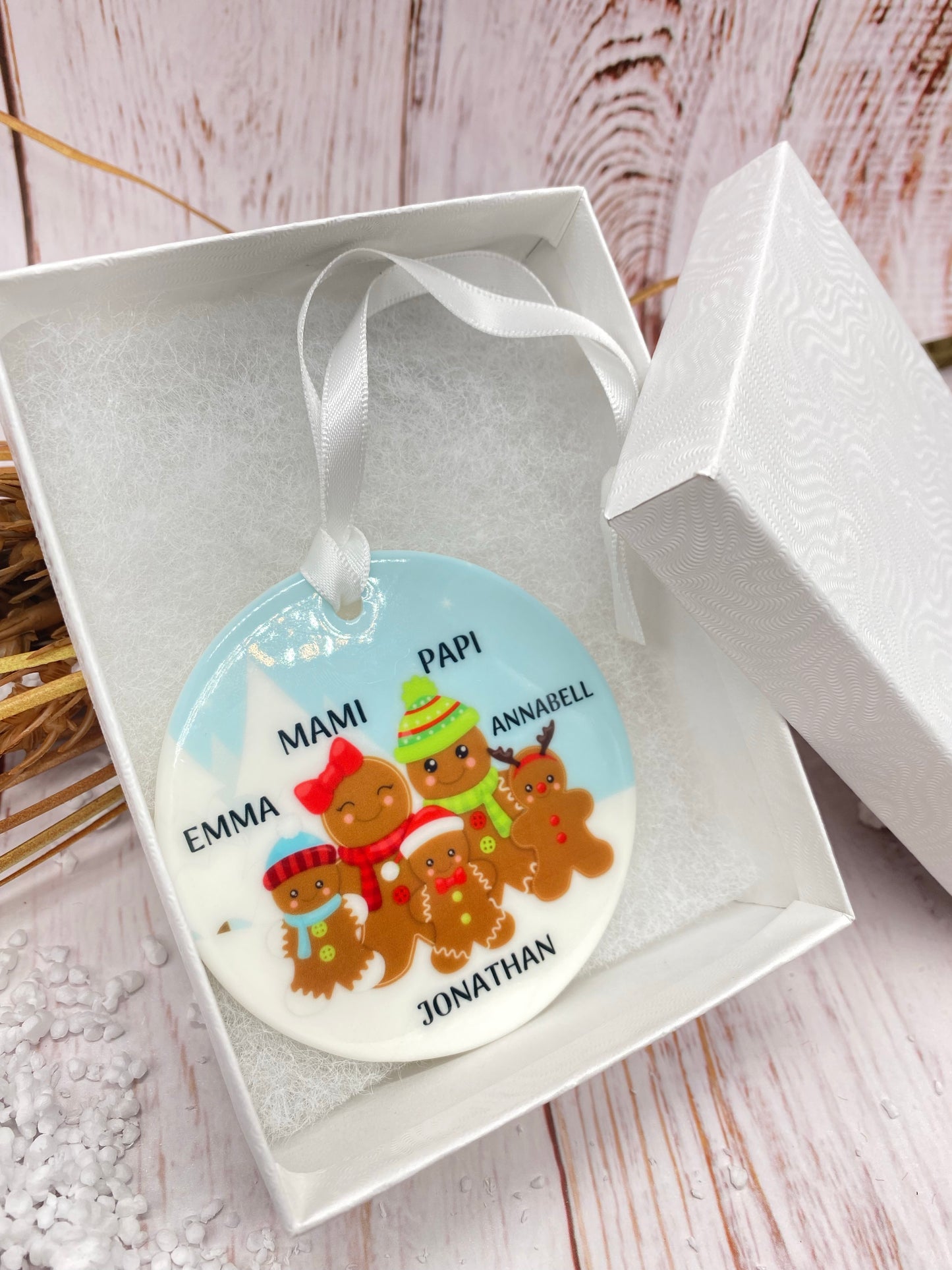 Personalized Ginger family ornament