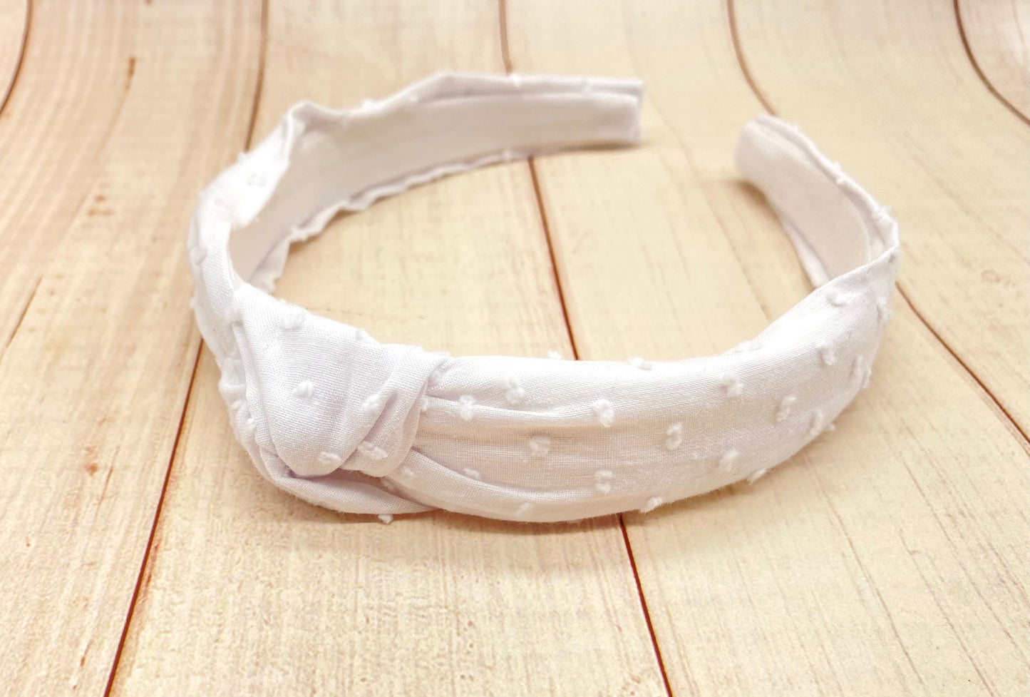 White Swiss dots Headband