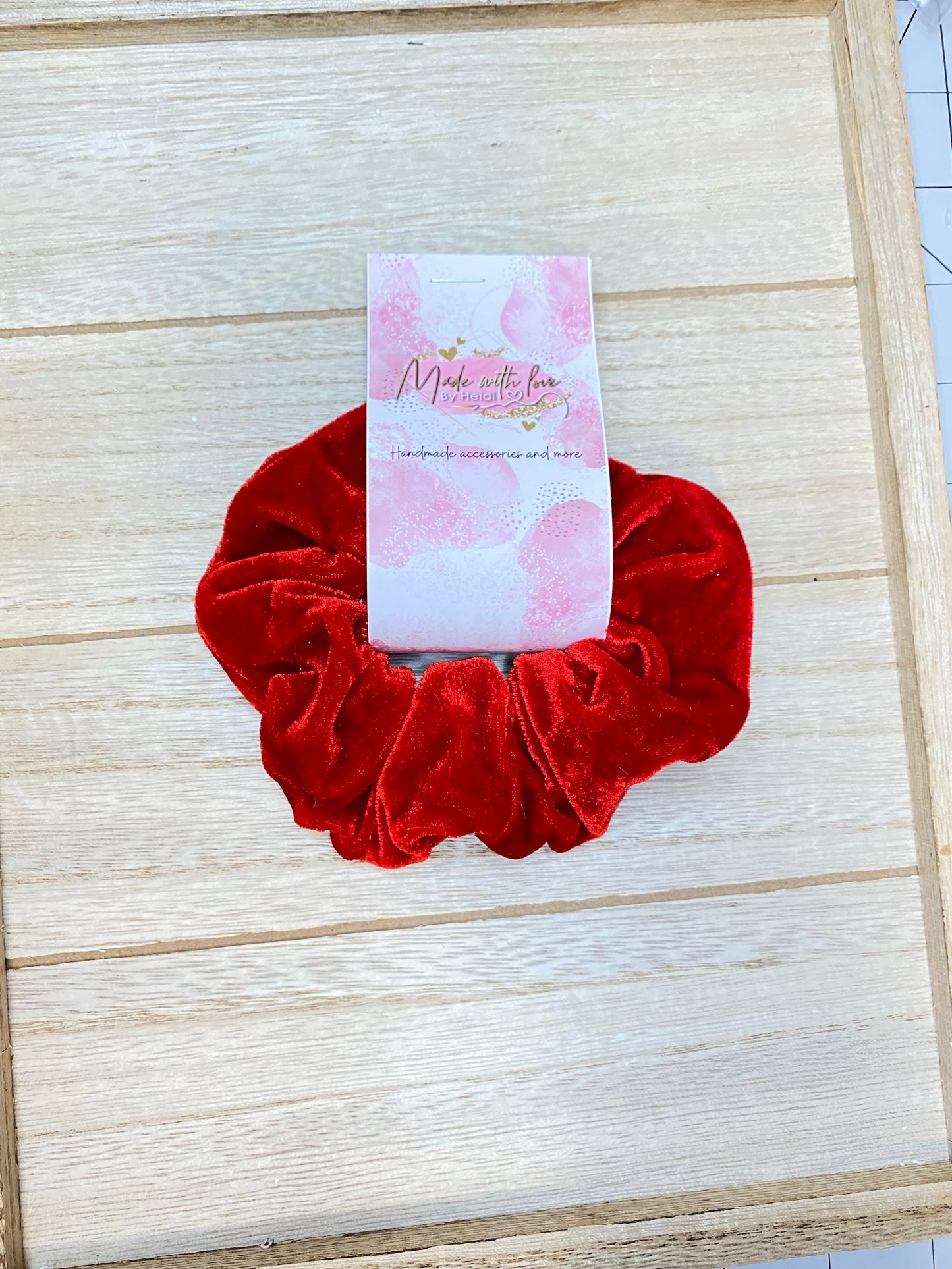 Red velvet scrunchie