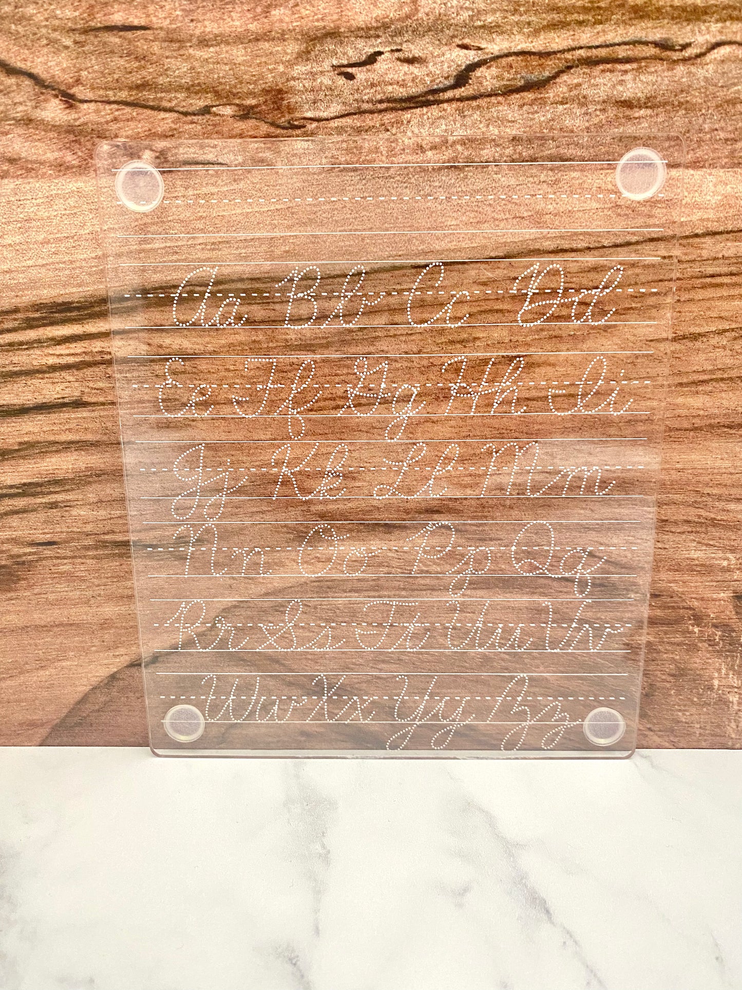 ABC Cursive clear board