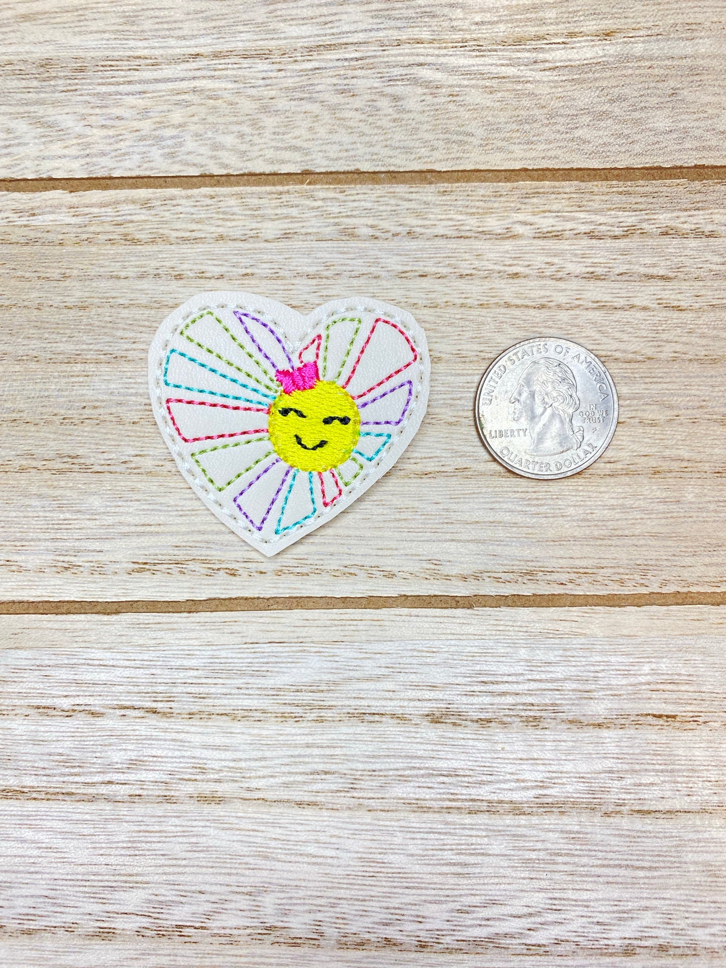 Uncut Rainbow sun feltie