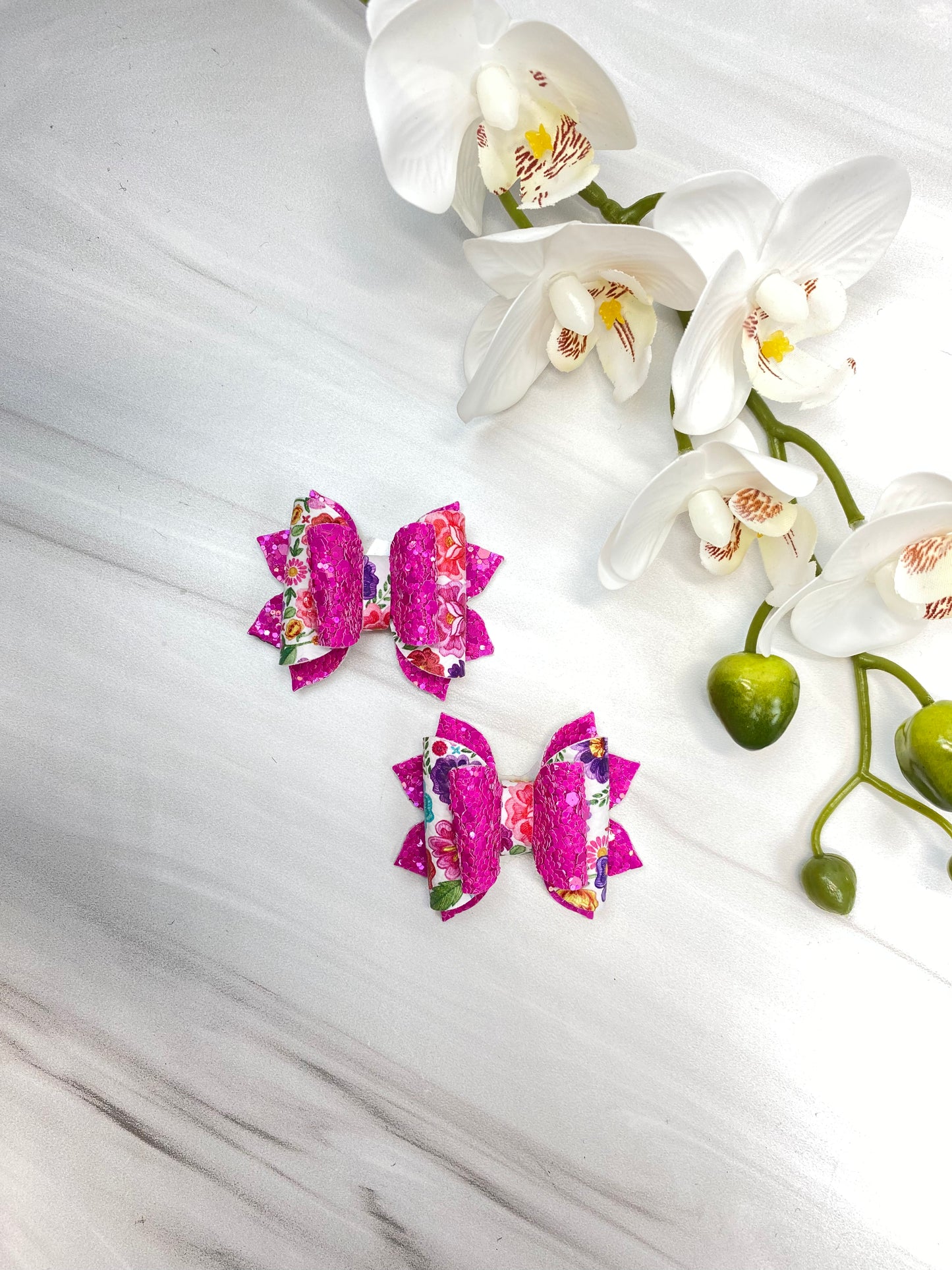 2” Mexican floral bow