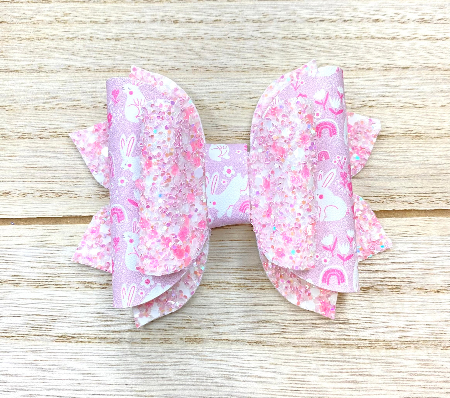 Pink bunnies bow