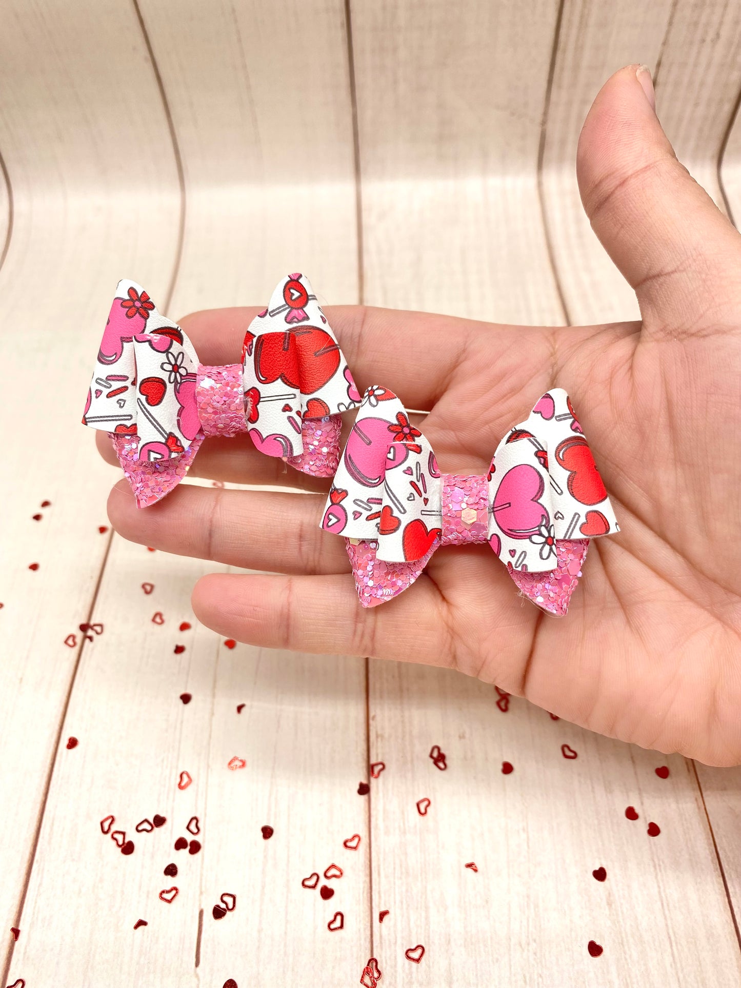 Lollipop piggies hair bow