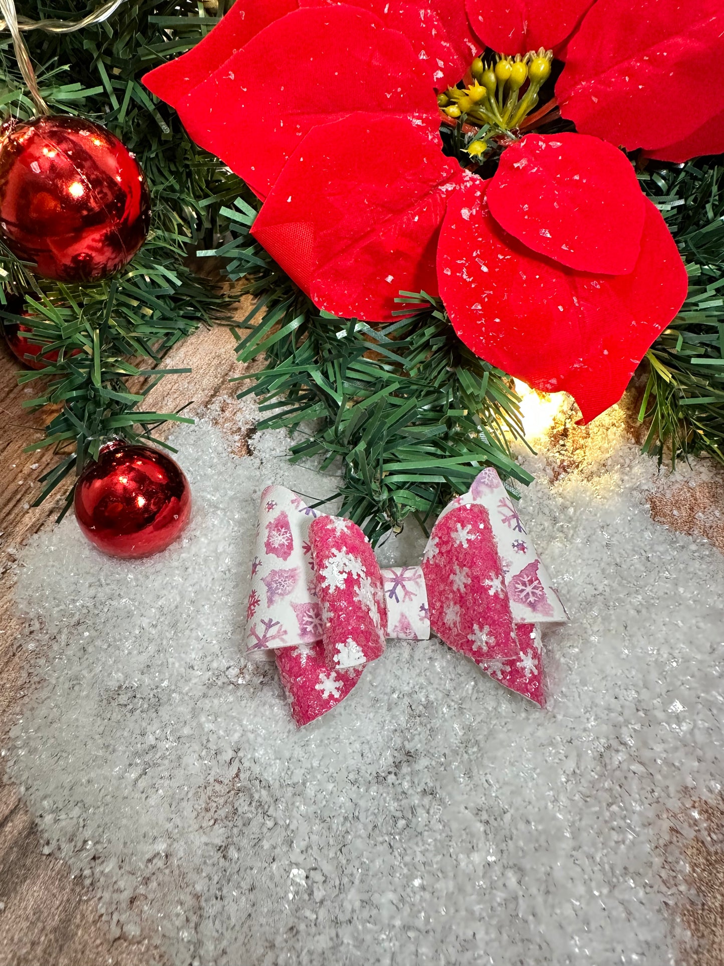 Pink Christmas bow