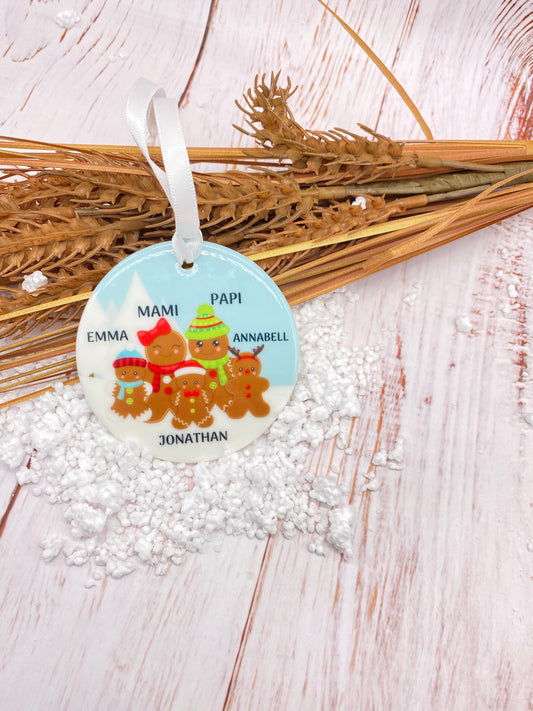 Personalized Ginger family ornament