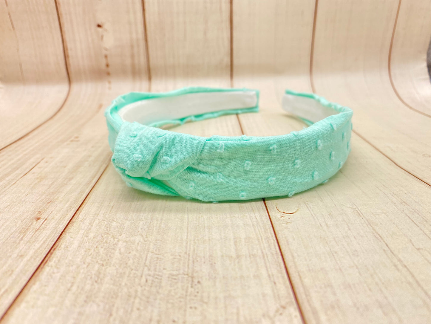 Aqua Swiss dots Headband