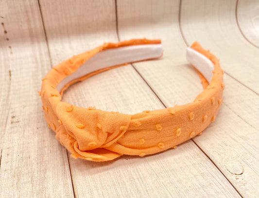 Carrot Swiss dots Headband