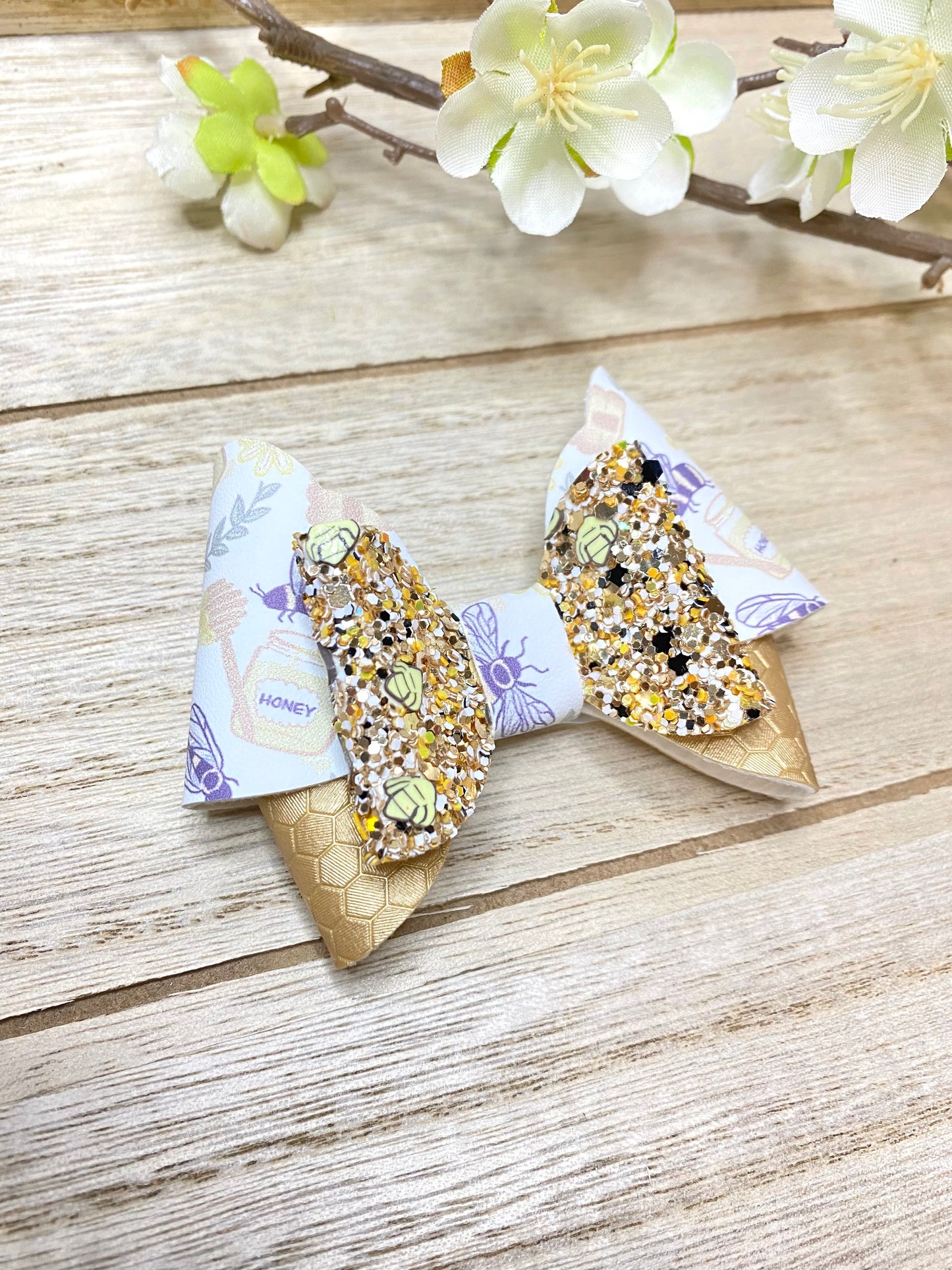Golden bee bow