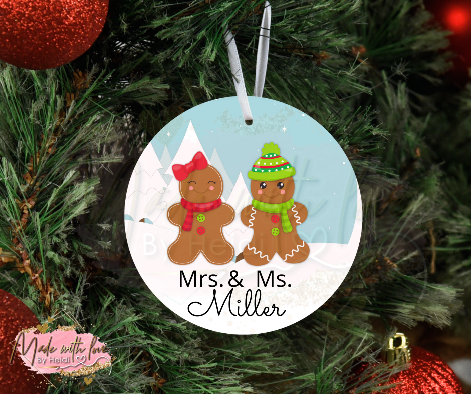Personalized Ginger family ornament