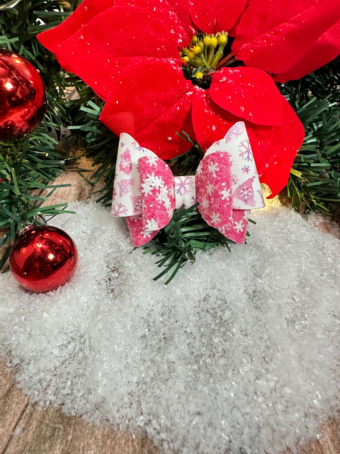 Pink Christmas bow