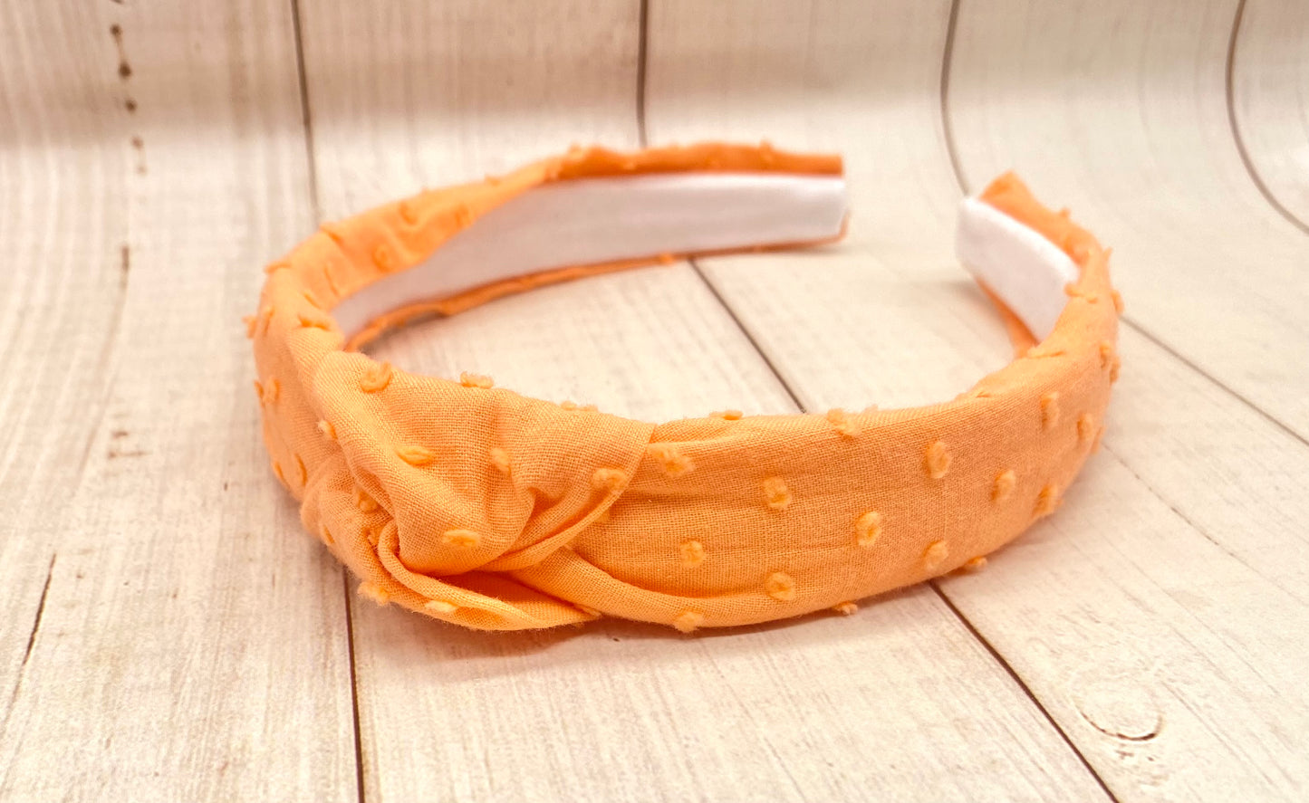 Carrot Swiss dots Headband