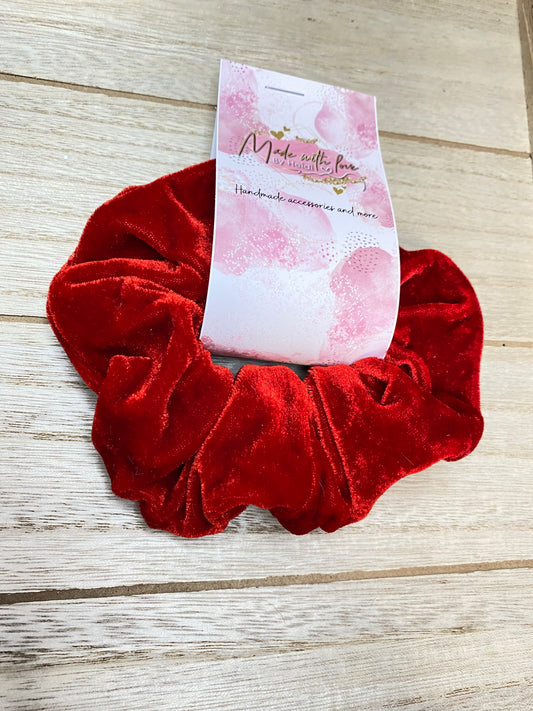 Red velvet scrunchie