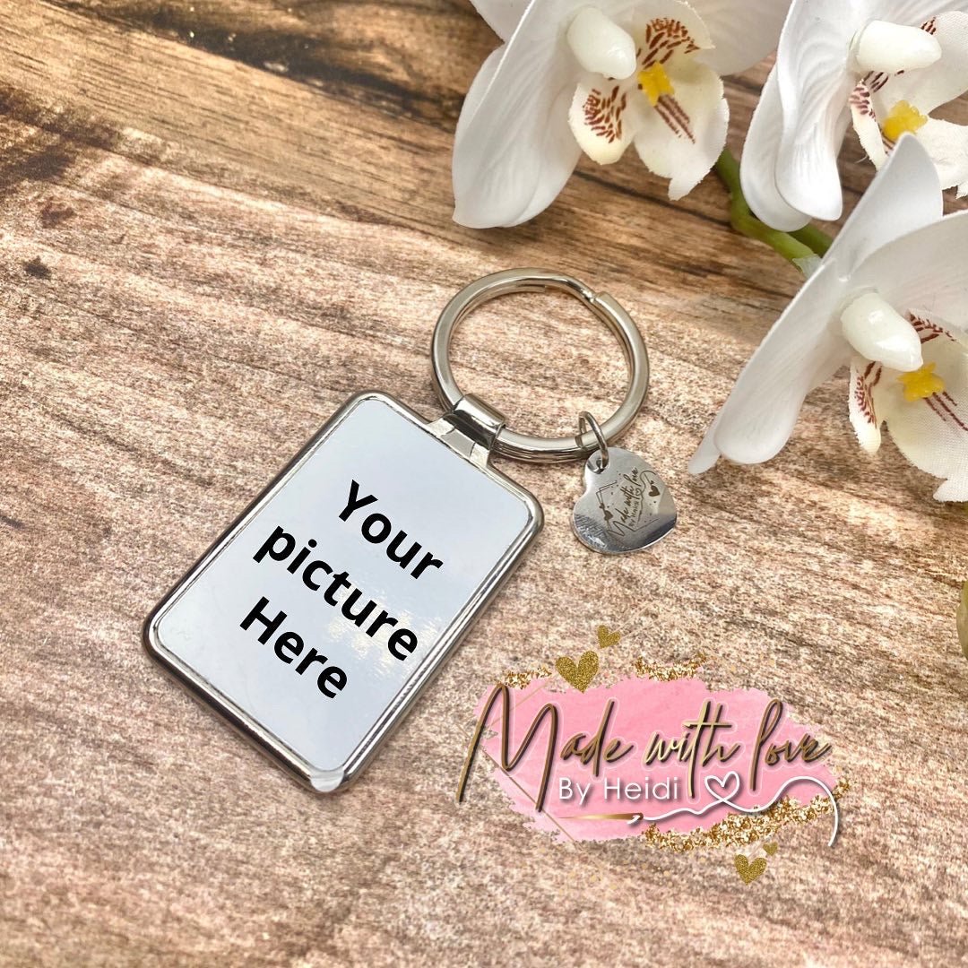 Personalized rectangle Keychain